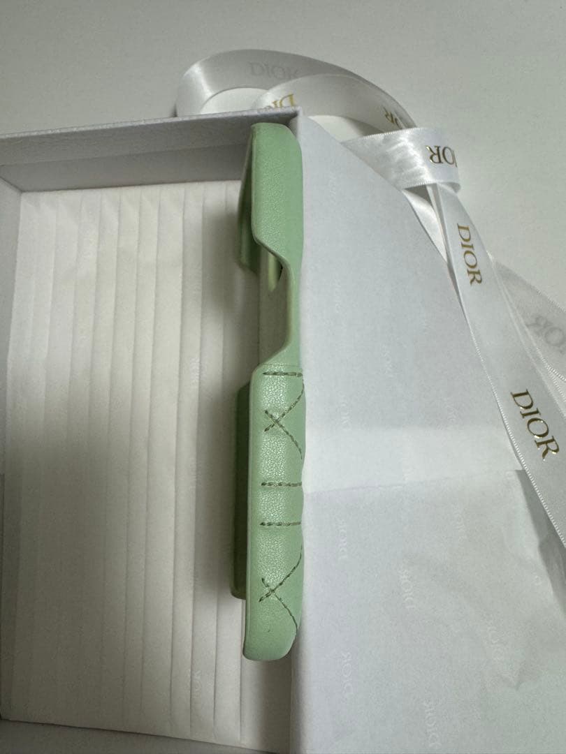 ［美品］DIOR パステルミント★iPhone15proケース