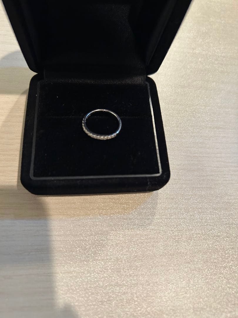 ツツミ Pt900 ダイヤ0.18ct ピンキーリング 11号 購入証あり