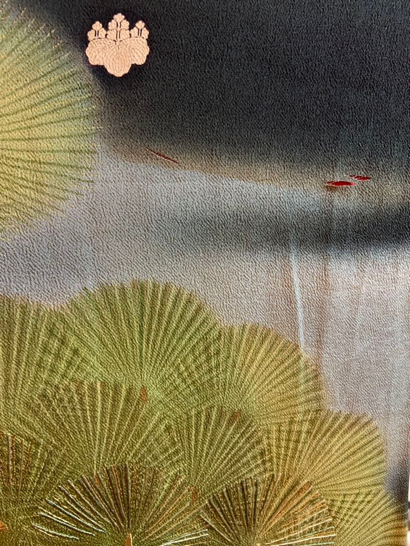 【最終お値下げ】アンティーク振袖 孔雀と松文様ヴィンテージリメイク豪華高級