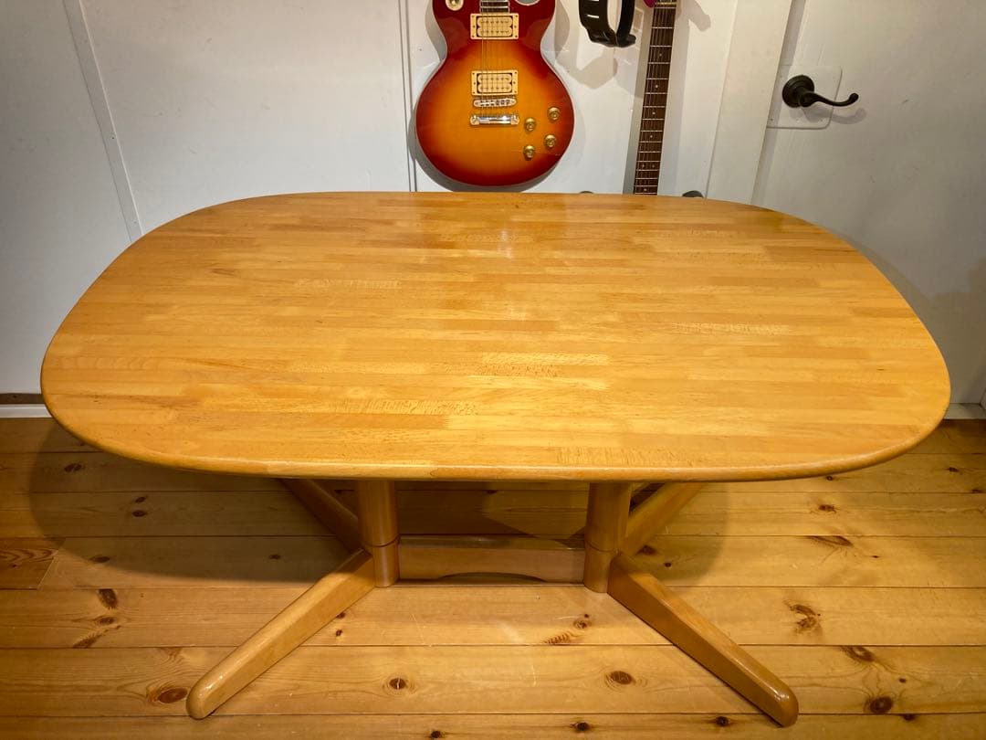 画像46枚 ビンテージ キツツキ ナチュラルダイニングテーブル 飛騨産業 飛騨家