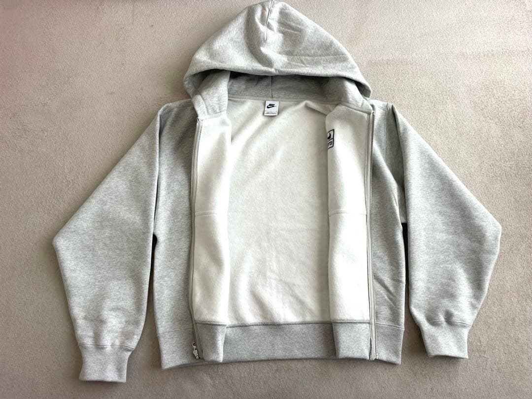 Stussy x Nike Fleece Zip Hoodie グレー 2025