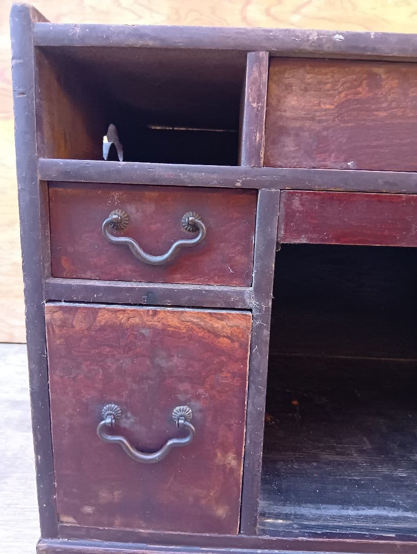 木製ダークブラウン箪笥 6引き出し