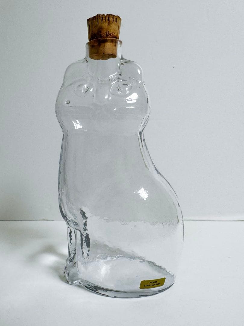 LISA LARSON リサ ラーソン　ガラスのボトル　猫　レア