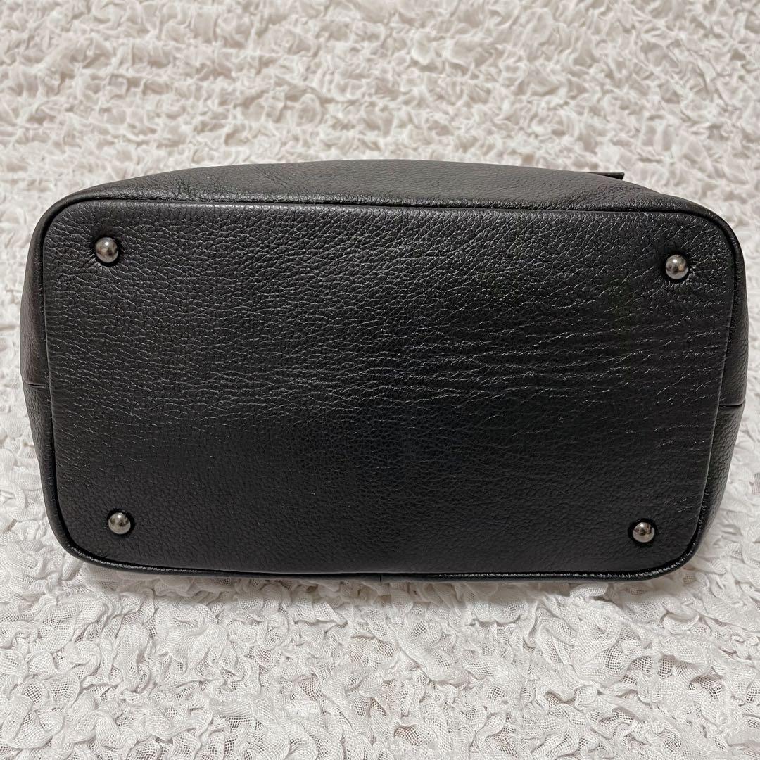 美品✨ear PAPILLONNER レザーフラップ2WAYバッグ S ブラック