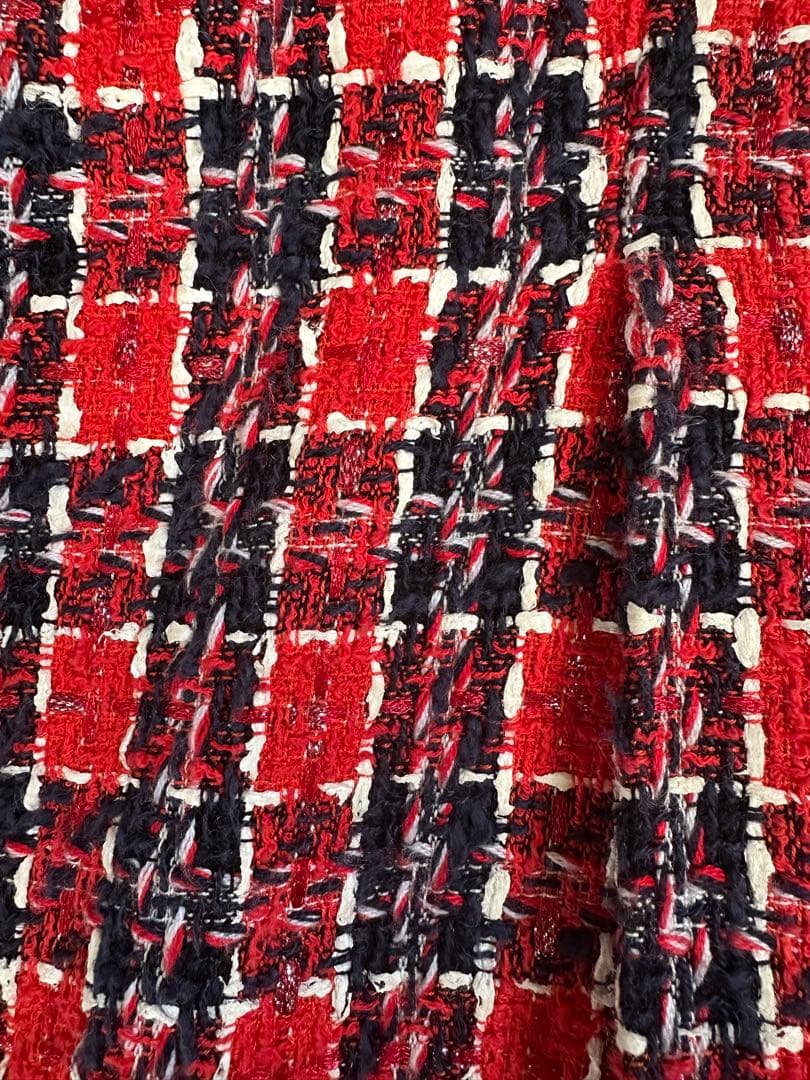 GUCCI チェック柄 ツィードひざ丈スカート