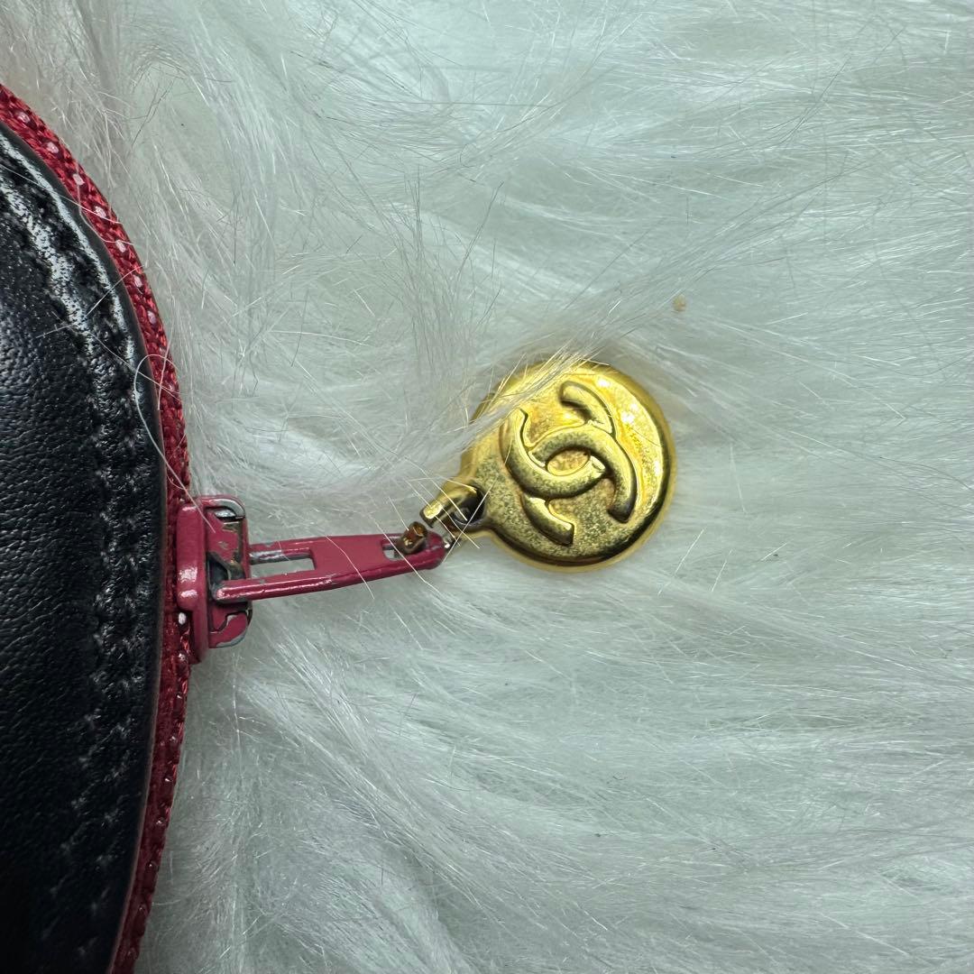 CHANEL シャネル　ケース　ポーチ　レザー　ブラック　黒　ビンテージ