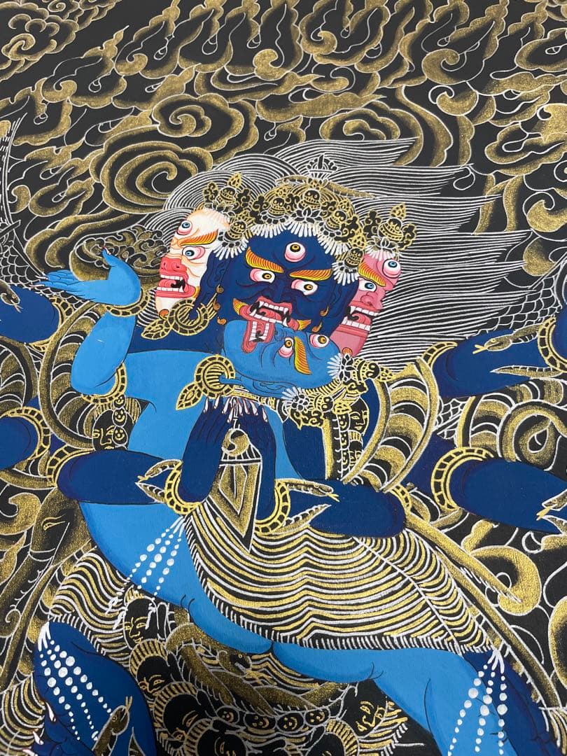 《 チベット密教　1点物 》 手描き　曼荼羅　バジュラキロア　秘仏　仏教　密教