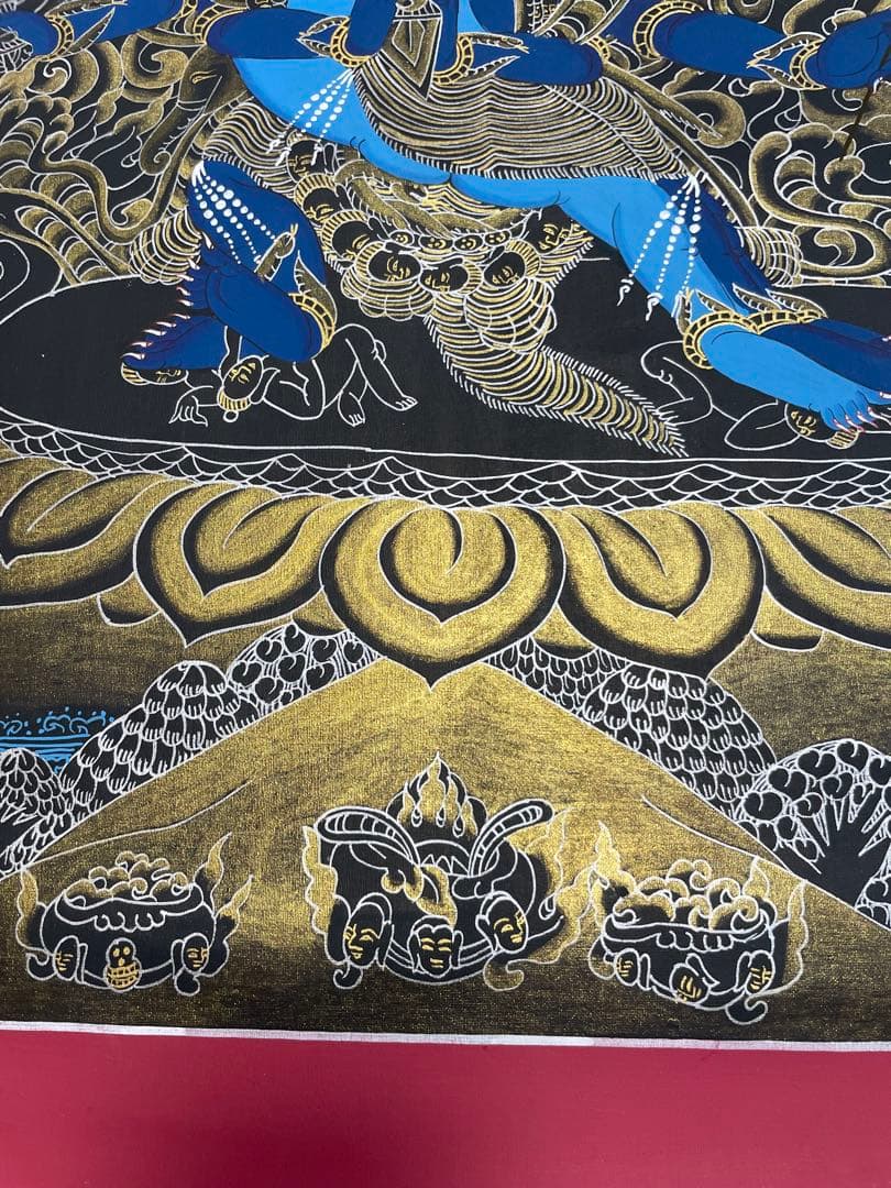 《 チベット密教　1点物 》 手描き　曼荼羅　バジュラキロア　秘仏　仏教　密教