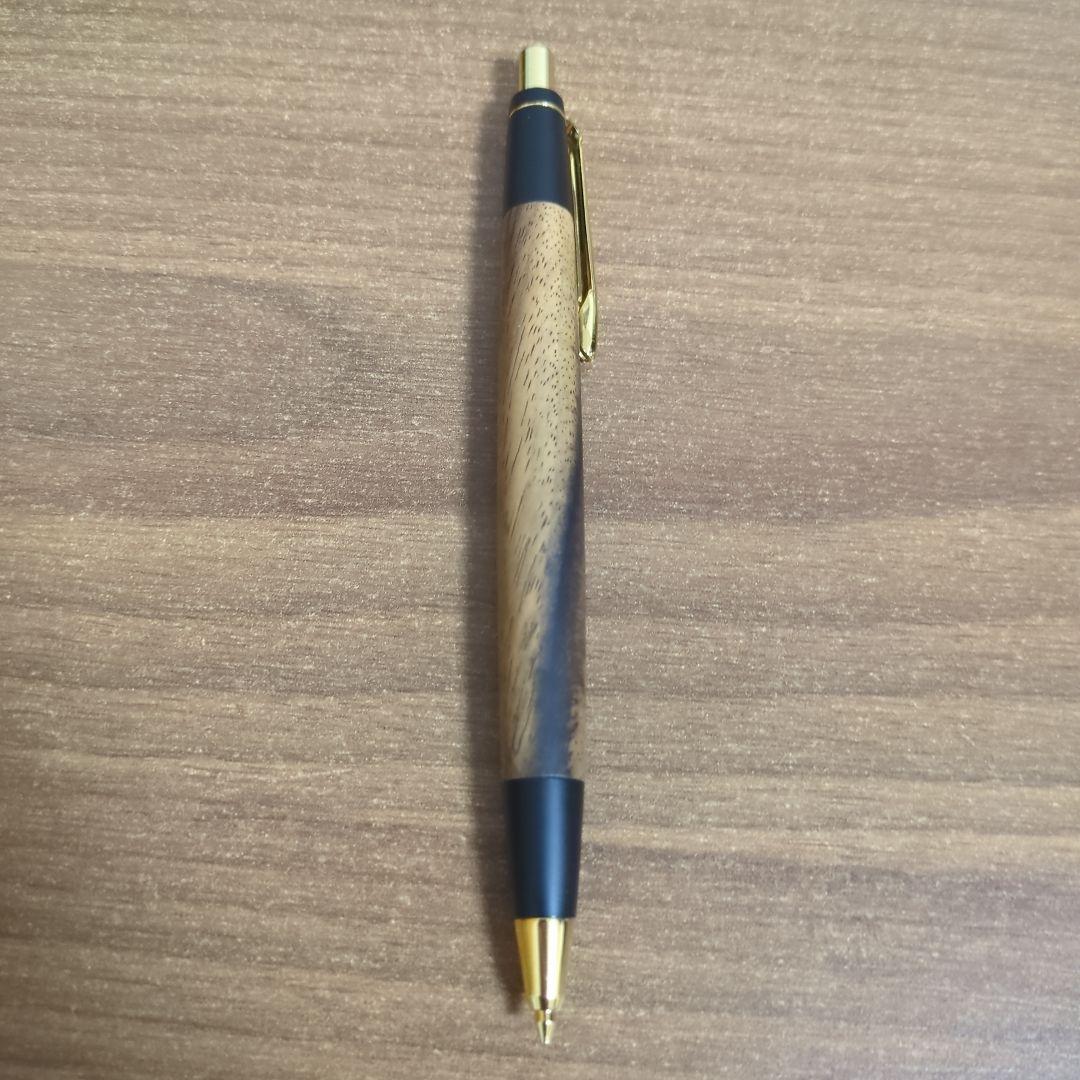 【美品】野原工芸 特上黒柿 シャープペンシル 固定式口金有り おまけ付き