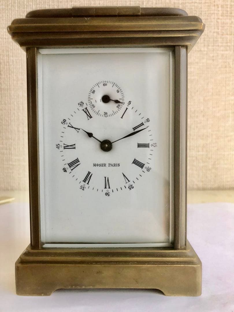 MOSER PARIS 置き時計　アンティーク　レトロ　骨董品　手巻き　稼動品