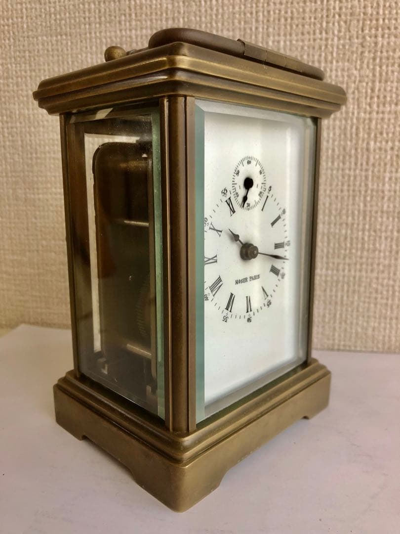 MOSER PARIS 置き時計　アンティーク　レトロ　骨董品　手巻き　稼動品