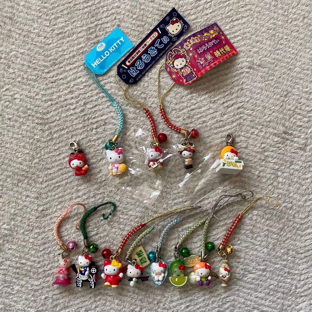 【ご当地キティ】 ハローキティ 根付けチャーム ストラップ キーホルダー 13個