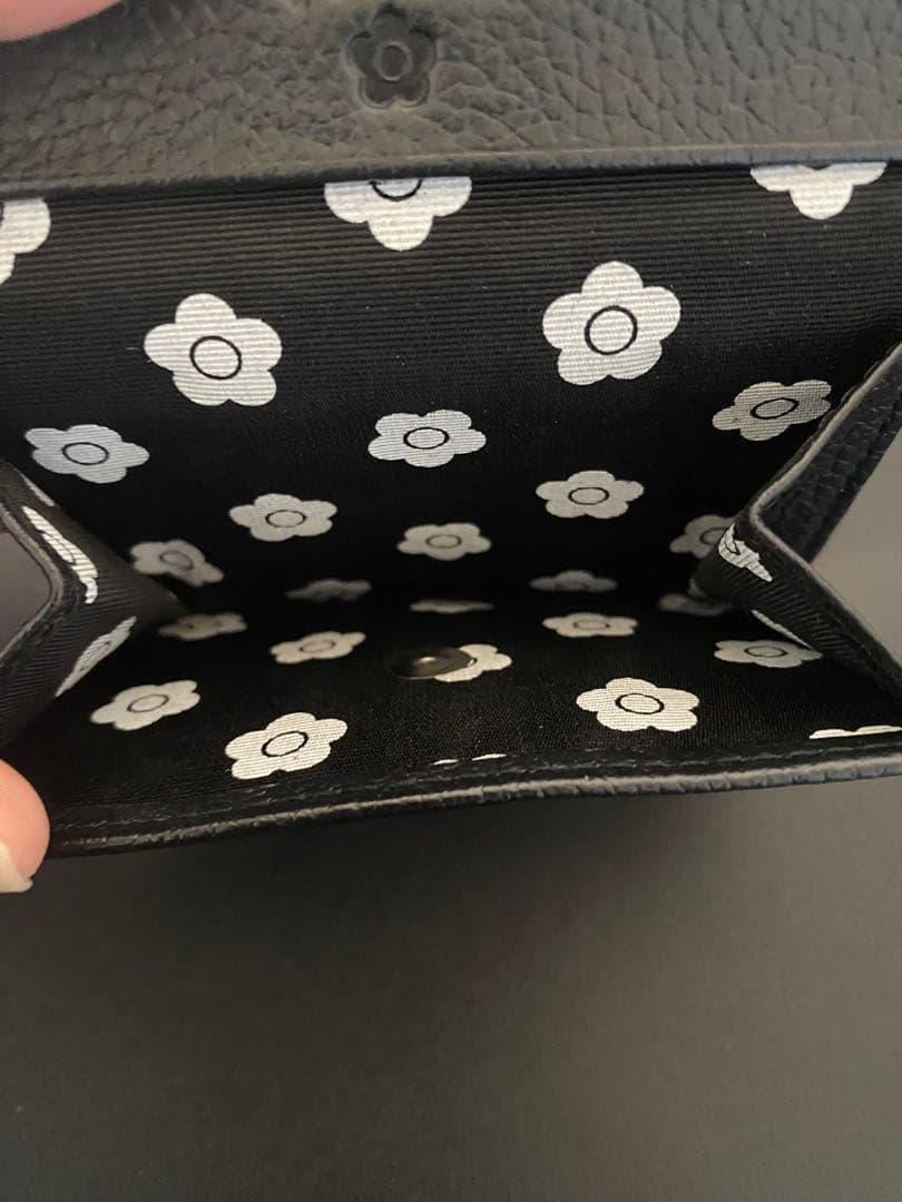 美品！　マリークアント　三つ折り財布　ブラック