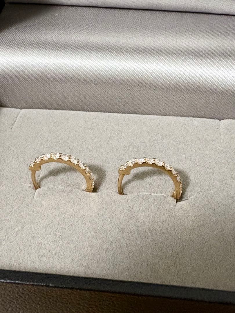 さよ専用商品: 【美品】ツツミ　K18YGダイヤフープピアス+ネイルセット