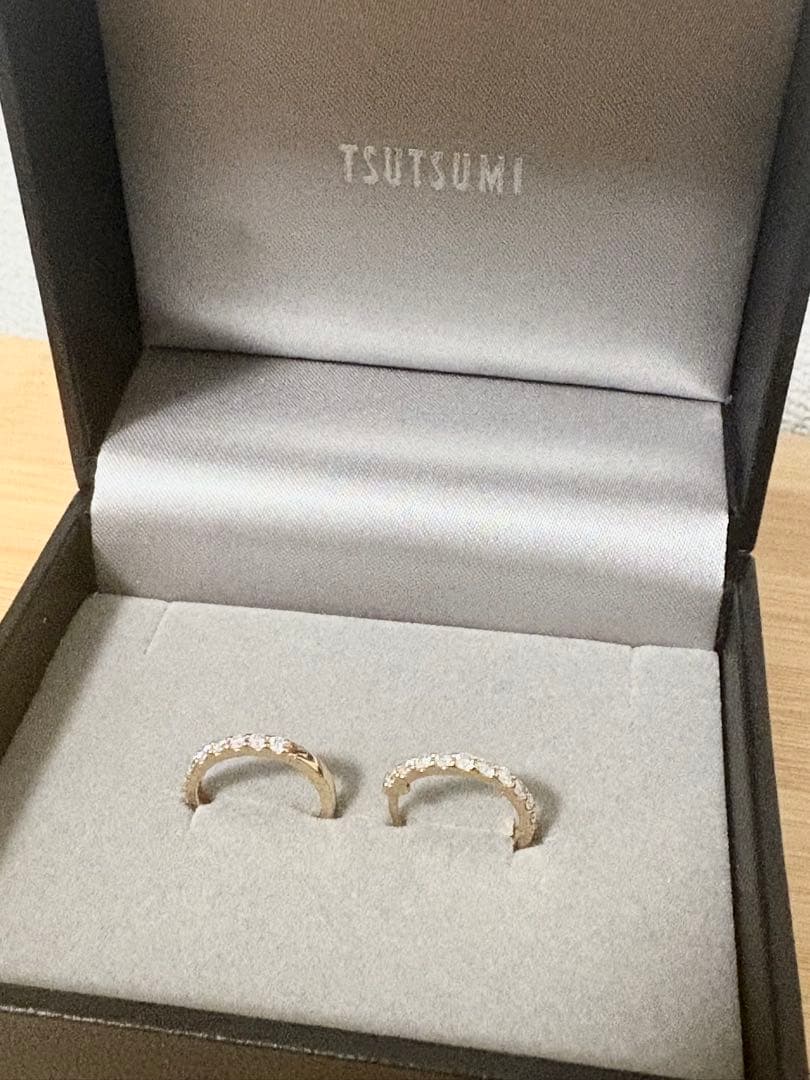 さよ専用商品: 【美品】ツツミ　K18YGダイヤフープピアス+ネイルセット