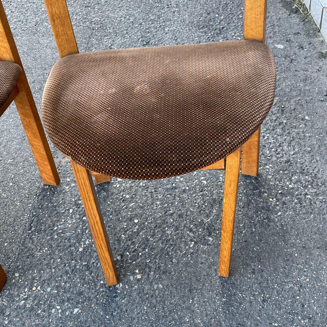 ② 天童木工　TENDO ベロア素材　木製　椅子　2脚　ダイニング　コレクション