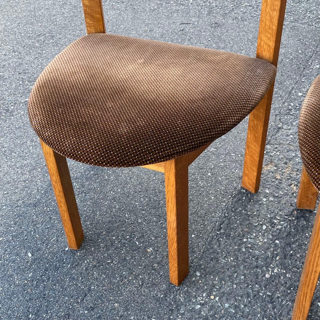 ② 天童木工　TENDO ベロア素材　木製　椅子　2脚　ダイニング　コレクション