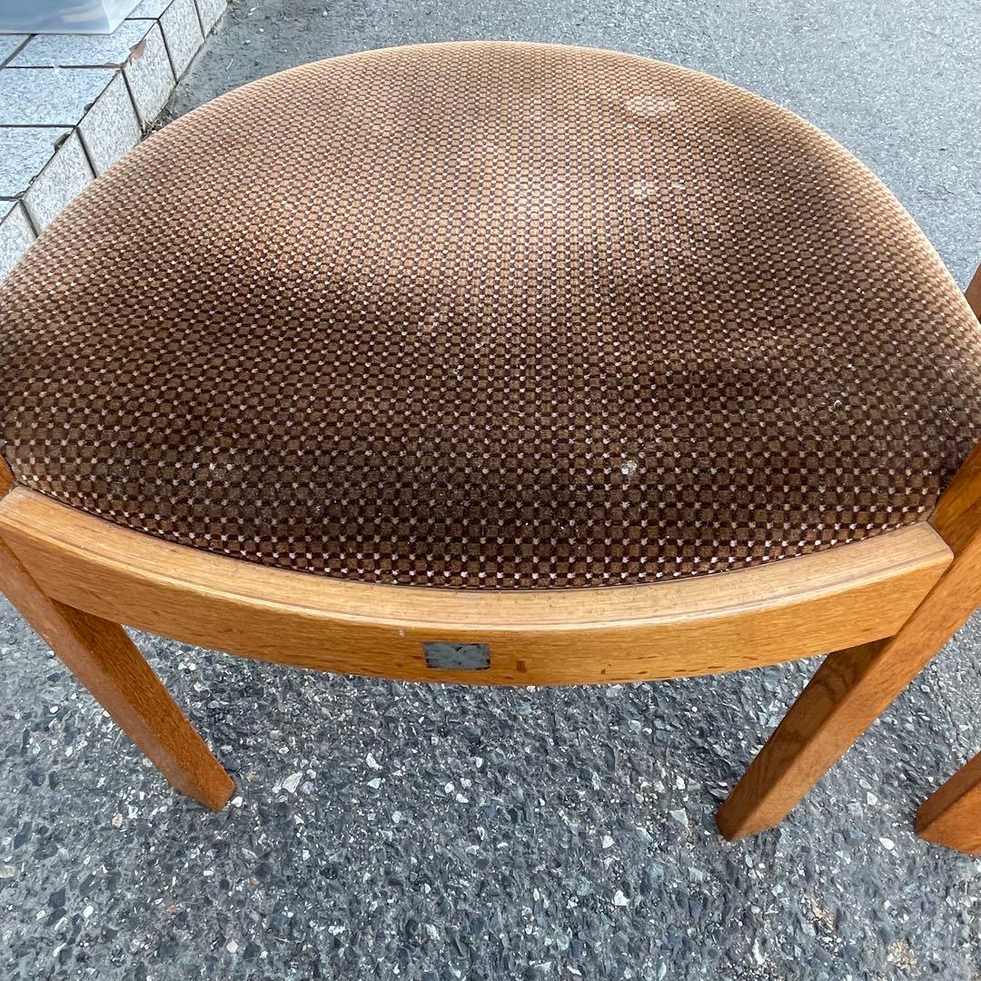 ② 天童木工　TENDO ベロア素材　木製　椅子　2脚　ダイニング　コレクション