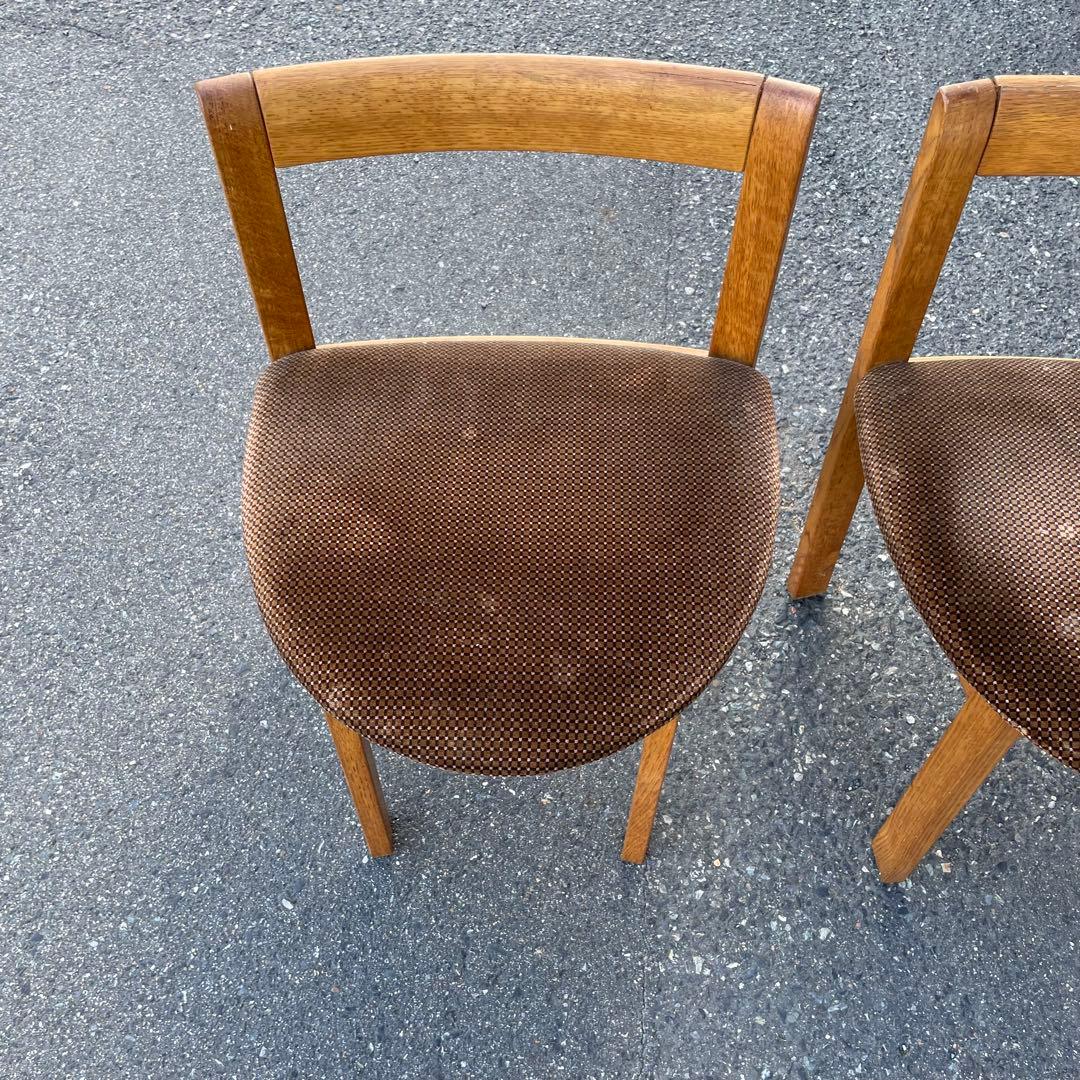 ② 天童木工　TENDO ベロア素材　木製　椅子　2脚　ダイニング　コレクション