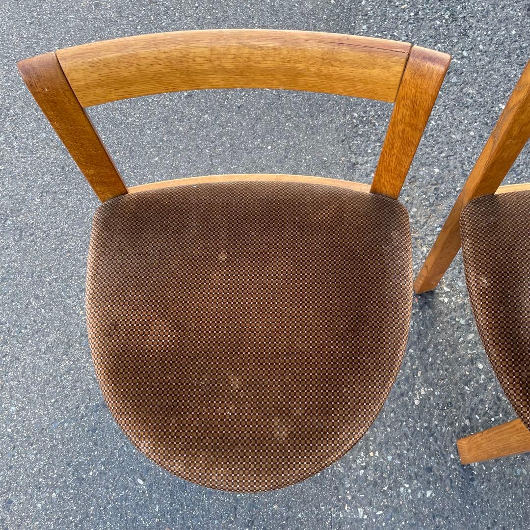 ② 天童木工　TENDO ベロア素材　木製　椅子　2脚　ダイニング　コレクション