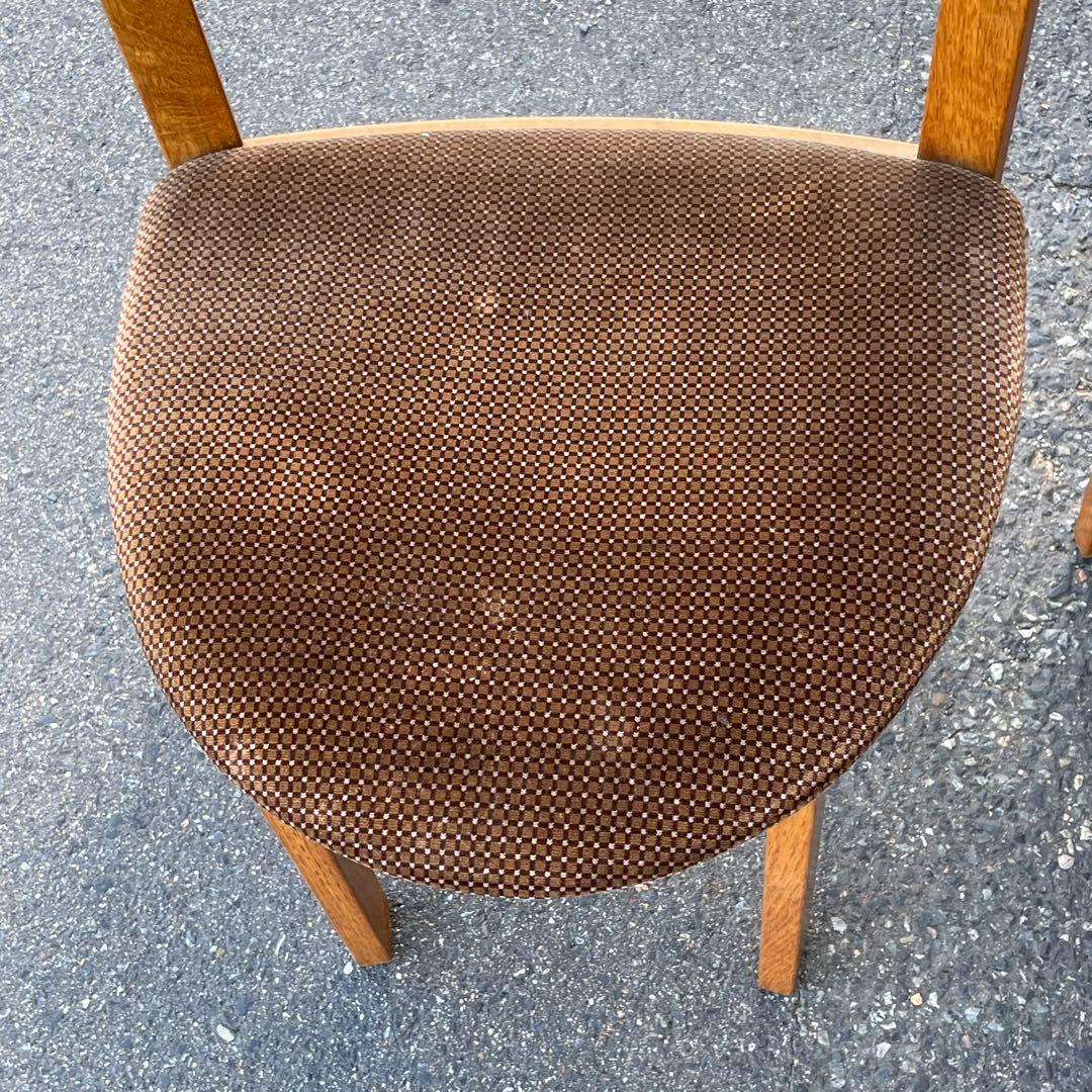 ② 天童木工　TENDO ベロア素材　木製　椅子　2脚　ダイニング　コレクション