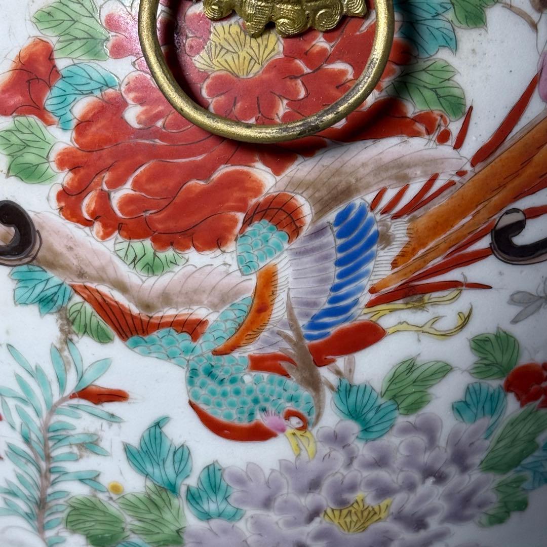 明治時代　肥碟山信甫造　ランプスタンド　高さ57cm　名品　有田焼　里帰り品