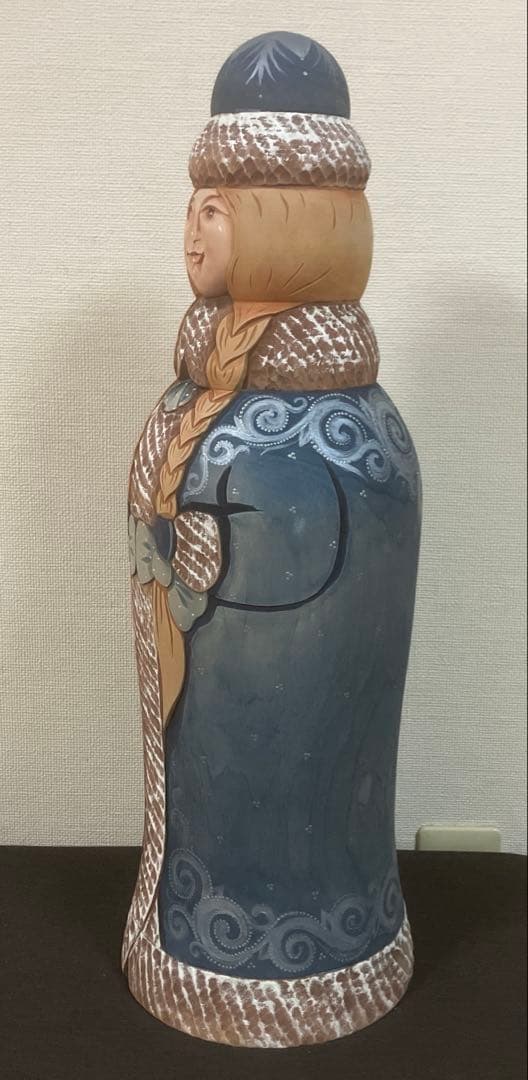 ロシア　大きな木製人形　雪精