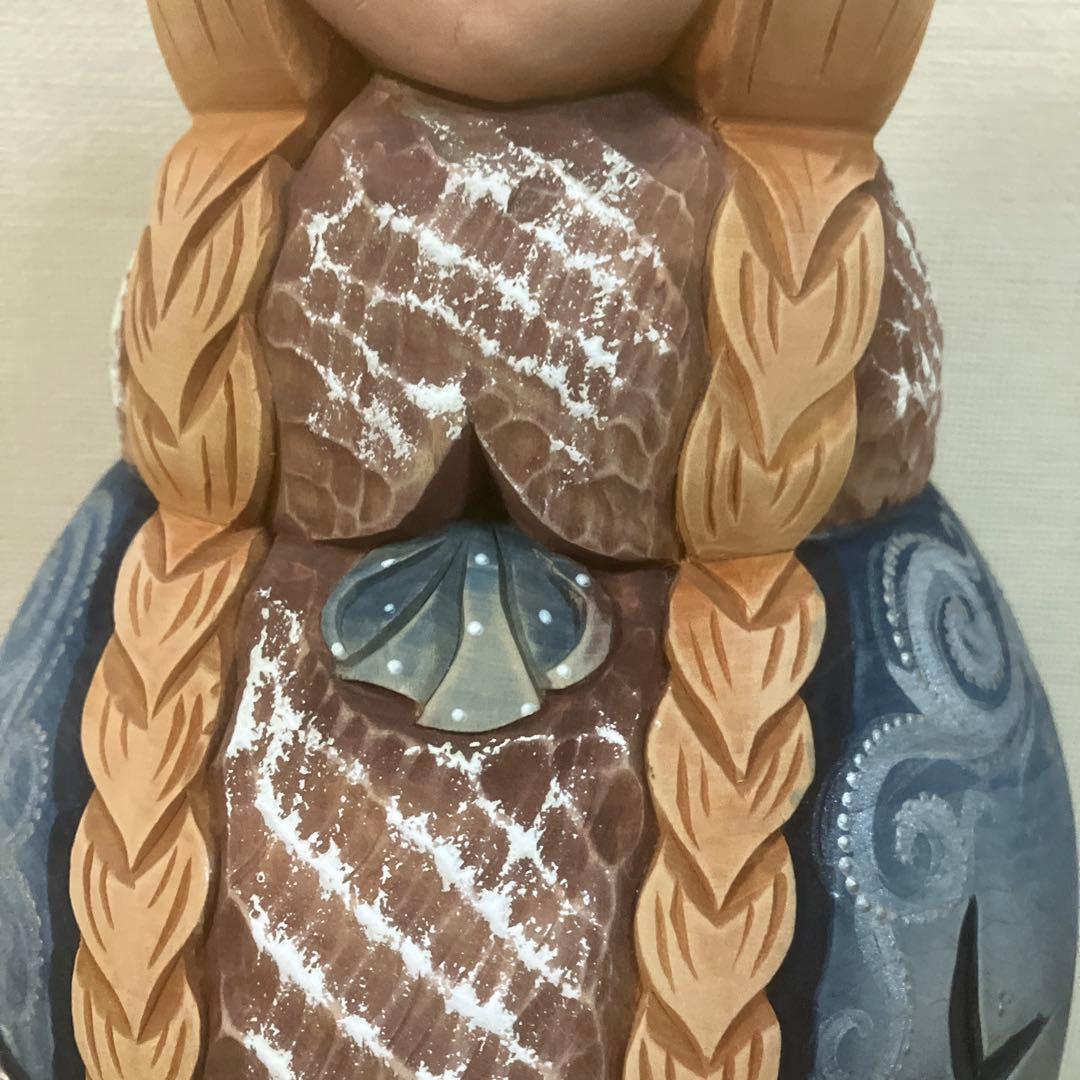 ロシア　大きな木製人形　雪精
