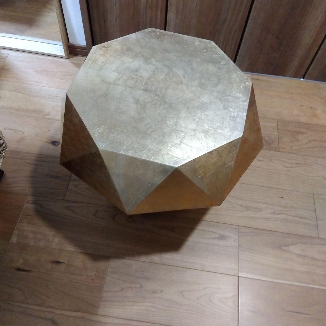 フランフラン　ダイヤモンドテーブル　ゴールド