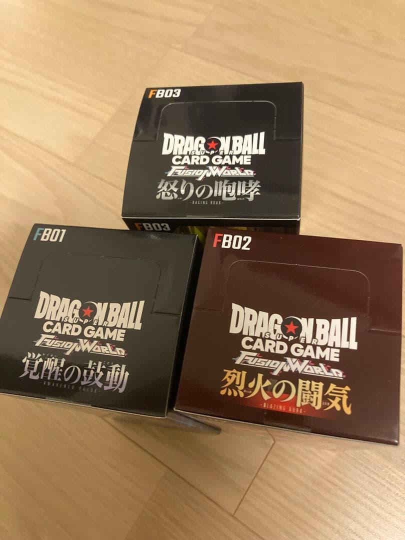 ドラゴンボールカード　覚醒の鼓動　烈火の闘気　怒りの咆哮　テープ付き　新品box