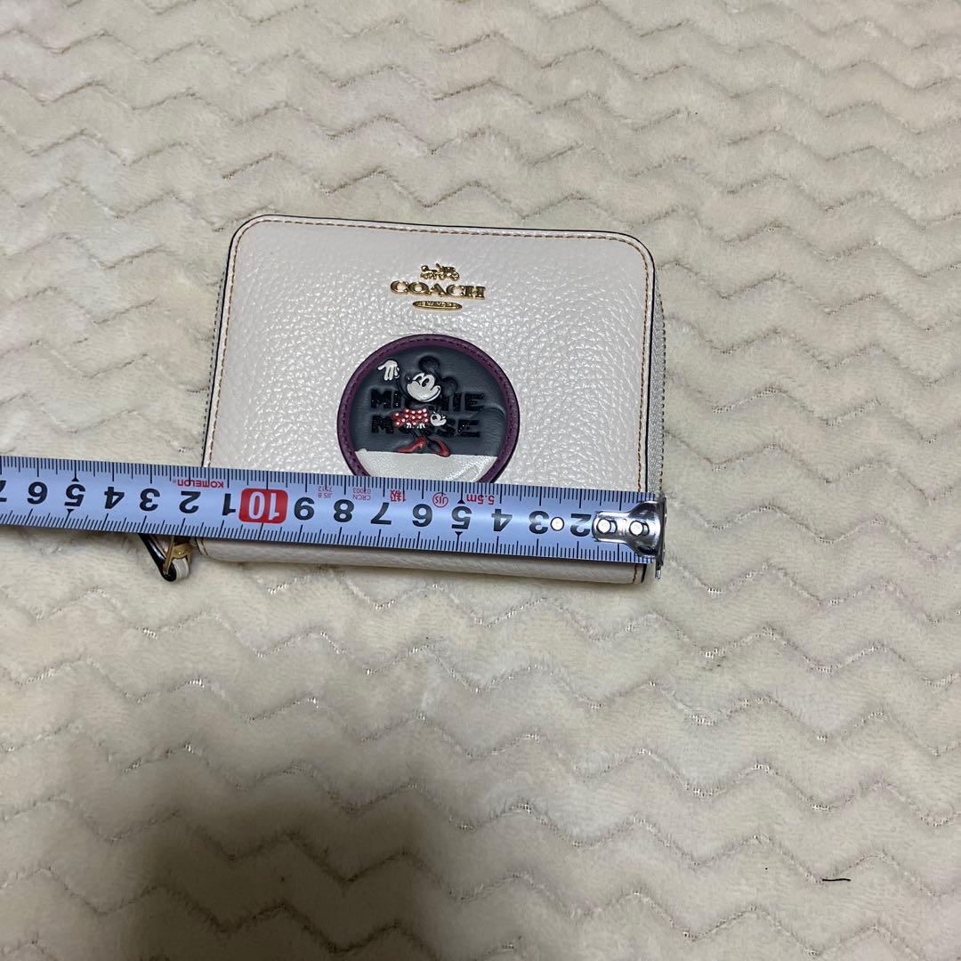 (美品) COACH コーチ　ディズニー　コラボ　ミニー　二つ折り財布