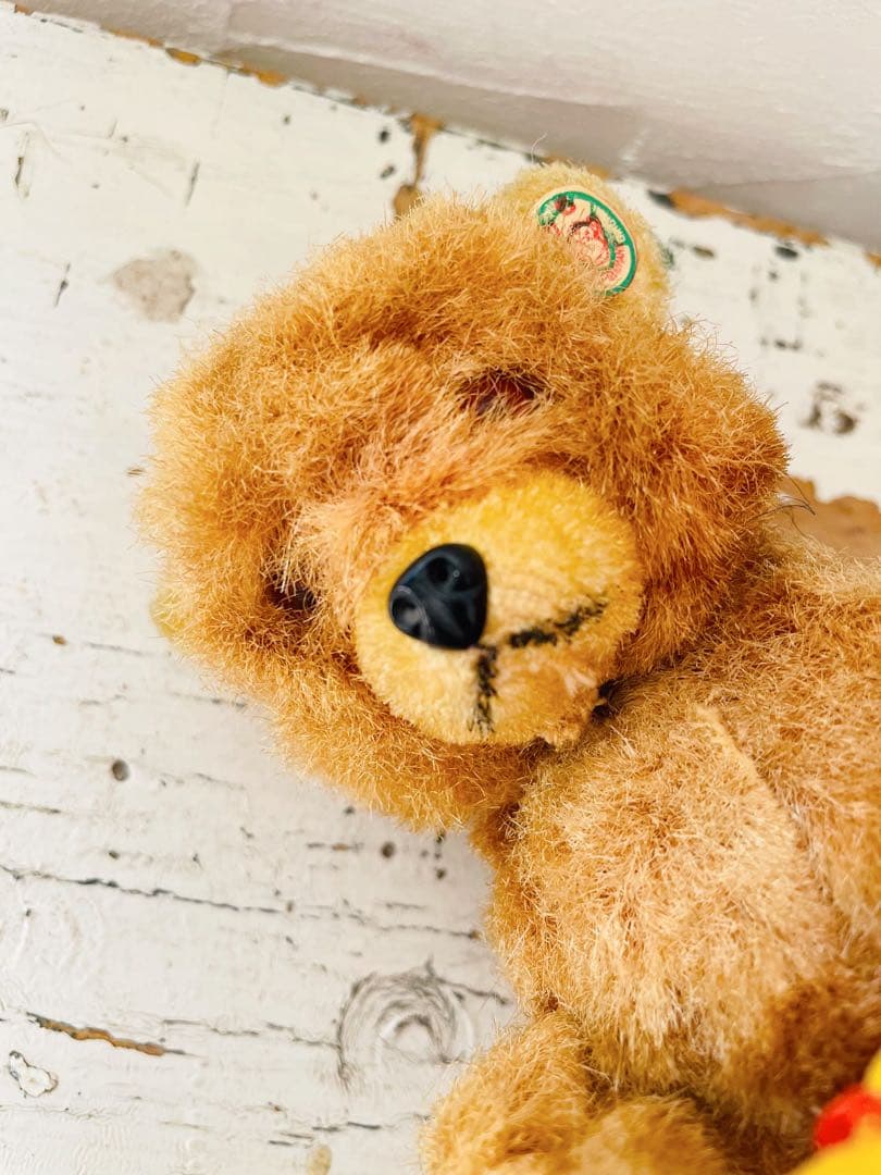 † † † ヴィンテージ ゼンマイ 編み物ベア　アンティークベア † † †