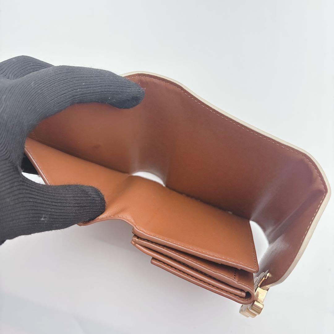 極美品　CELINE セリーヌ トリオンフ スモールフォレット　三つ折り財布
