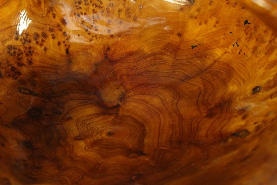 葡萄木 手付 器 木彫 古民具 時代物(K-LC949)