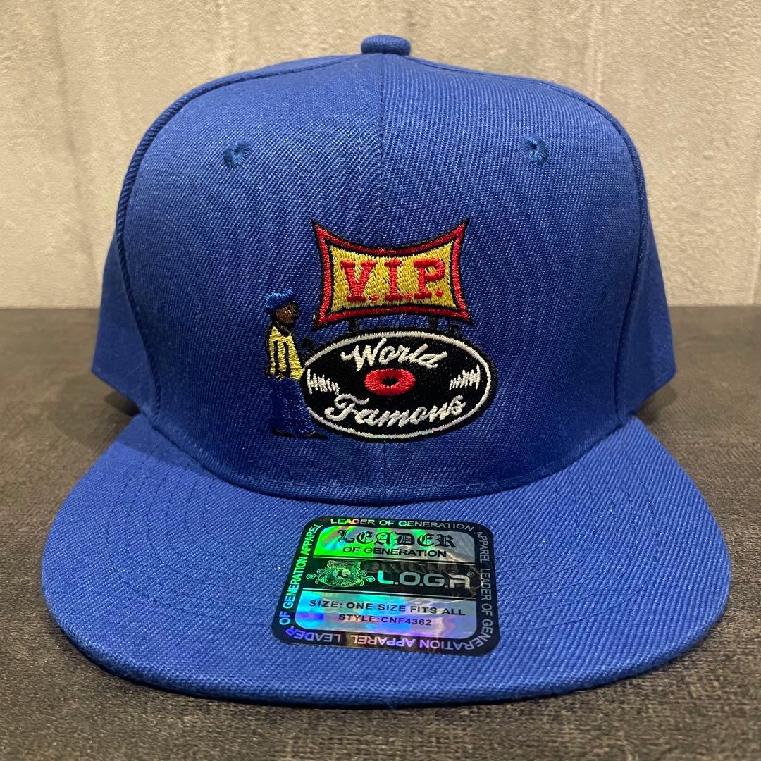 VIPrecordsベースボールキャップ 青