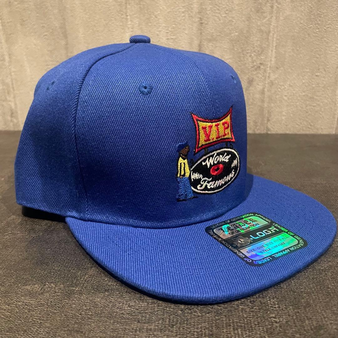 VIPrecordsベースボールキャップ 青