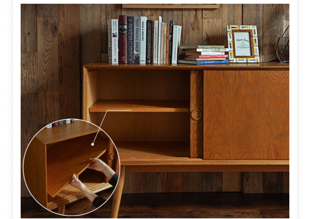 ナチュラルウッドキャビネット 175cm