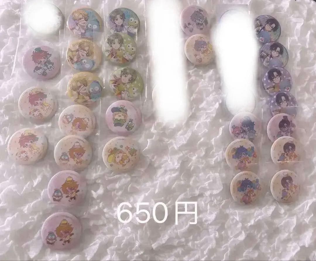 カラフルピーチ缶バッジです