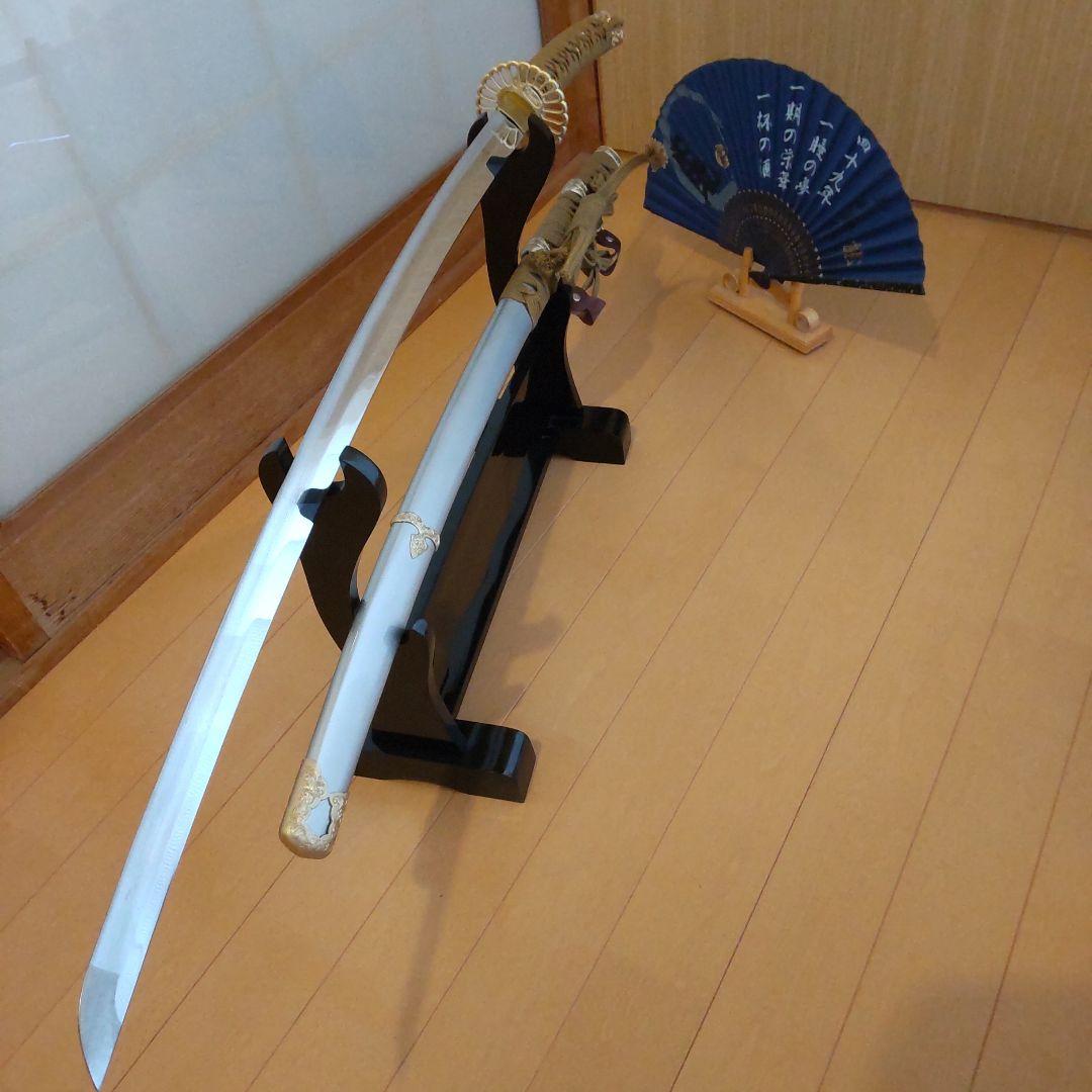 模造刀／上杉謙信モデル／刀台座&扇子セット