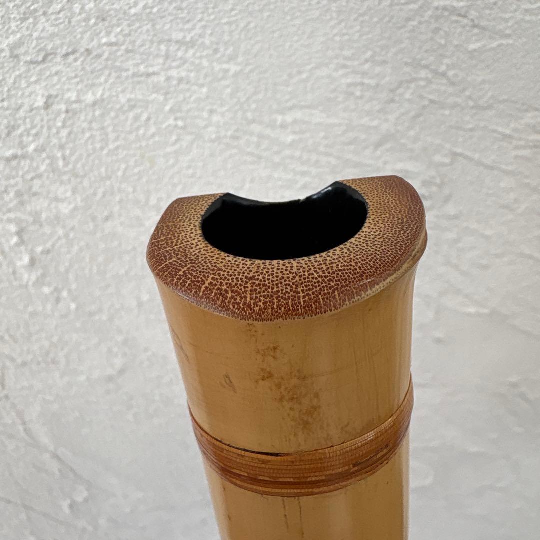 尺八　竹治　銀三線　竹製　琴古流　約39.5㎝