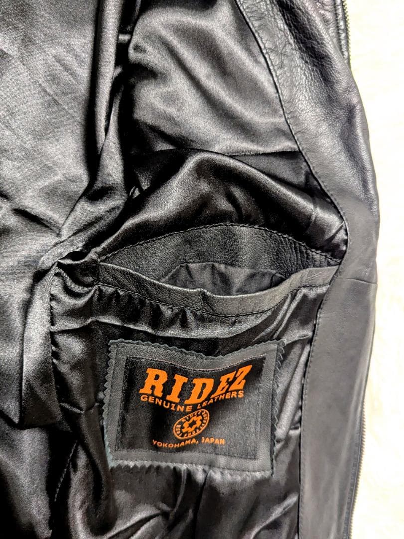 ✨美品✨RIDEZ✨ ブラック レザー シングルライダース　M