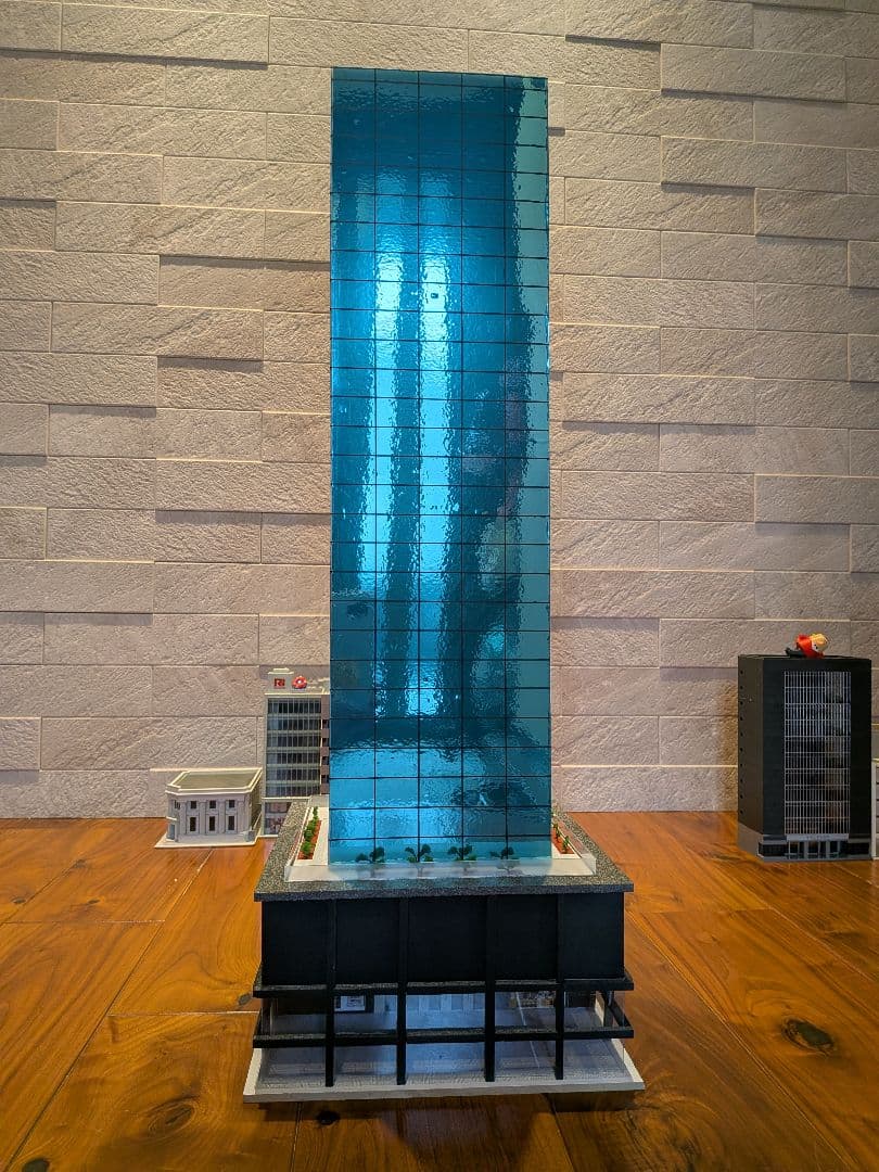 Nゲージ自作ストラクチャー　ミラーガラス風オフィスビル