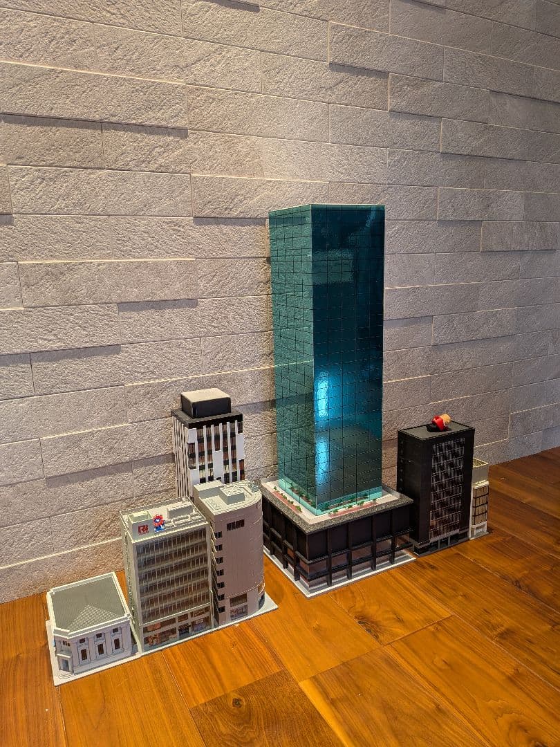 Nゲージ自作ストラクチャー　ミラーガラス風オフィスビル