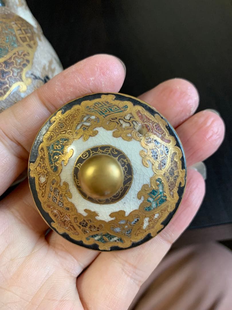 明治時代 薩摩焼 細密細工 古美術品 煎茶道具 急須 茶道具 七福神