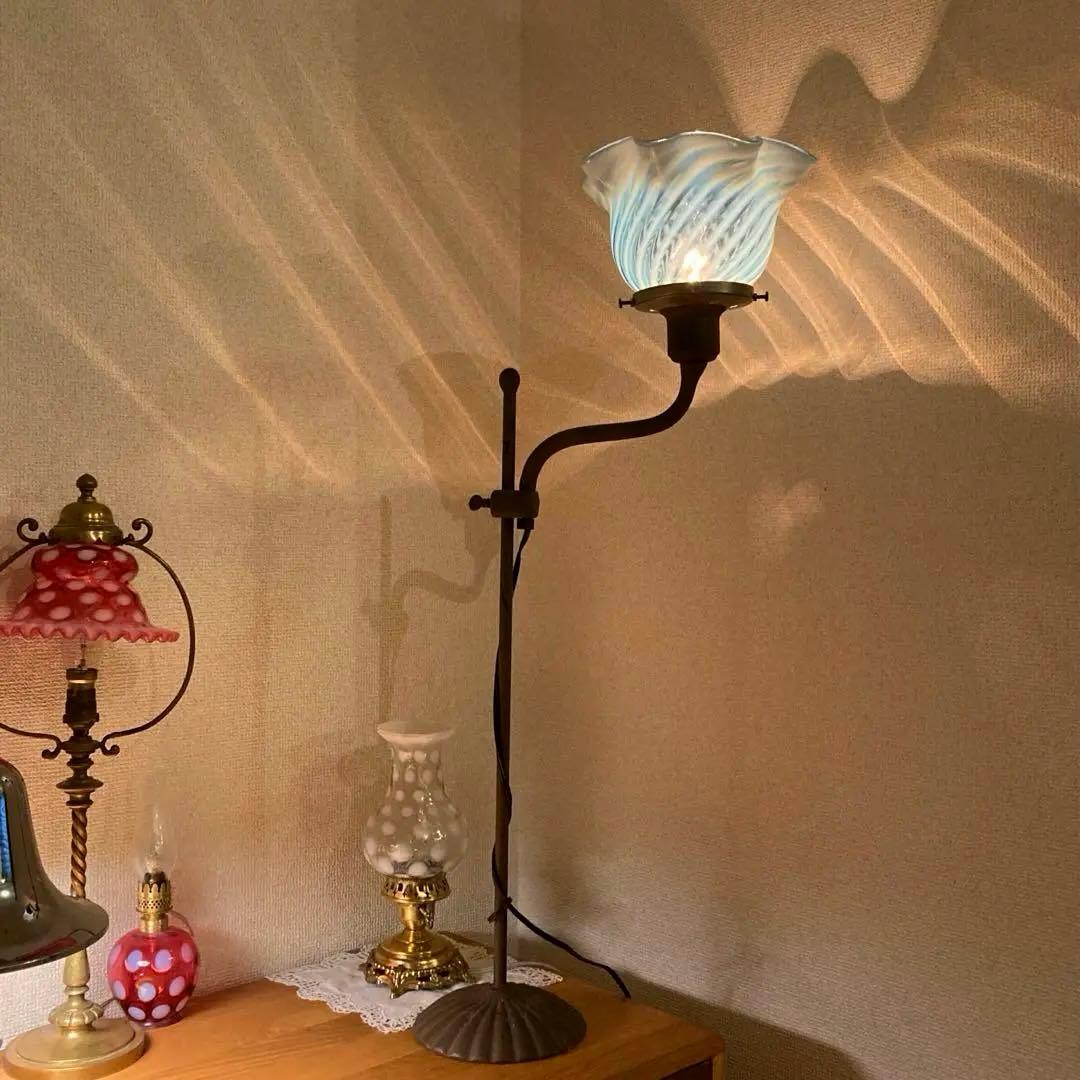（専用）フェントン　大きなランプシェード　アンティーク　スタンドセット