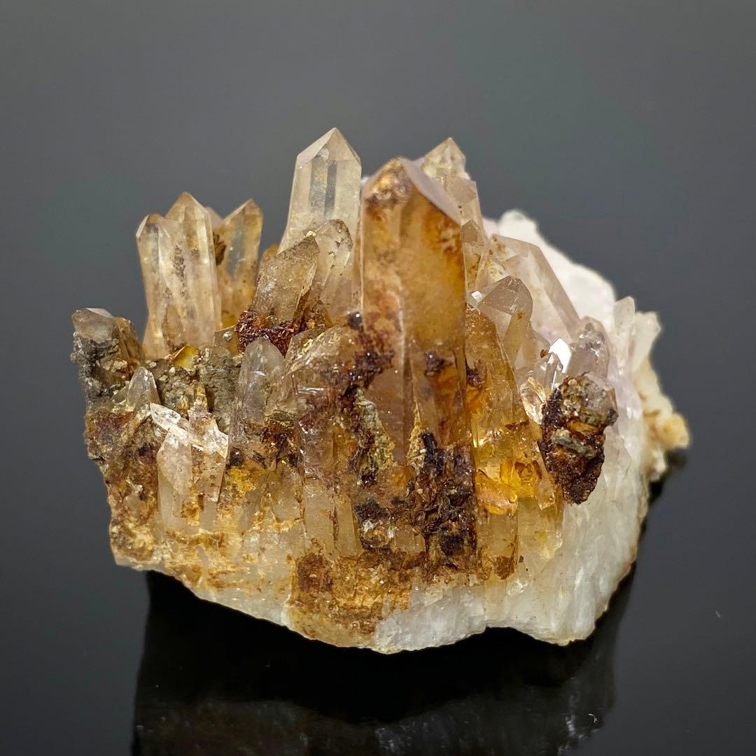 バイカラーアメシスト　リモナイト　鉱物標本　原石　天然石　ストーン　アメジスト