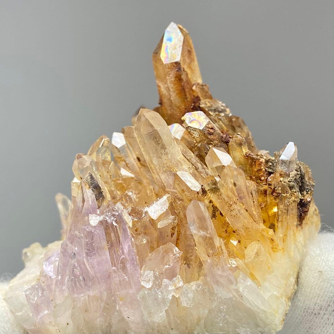 バイカラーアメシスト　リモナイト　鉱物標本　原石　天然石　ストーン　アメジスト