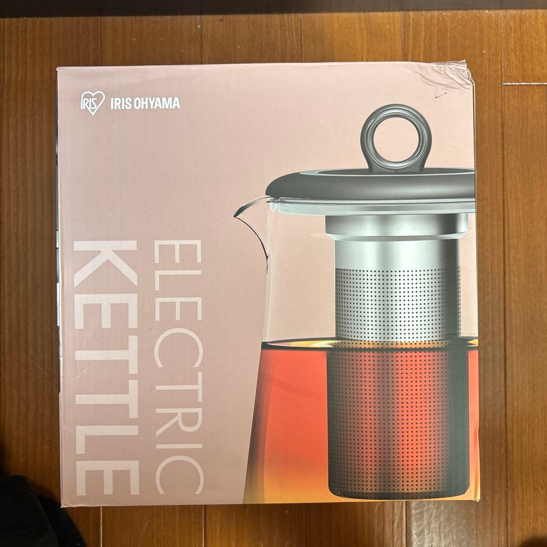 未使用・IRIS OHYAMA (アイリスオーヤマ)ガラス製電気ケトル