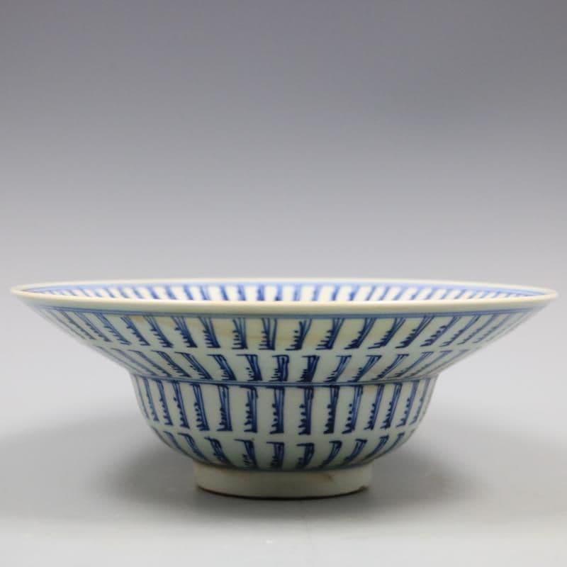 末青花万寿無彊官帽碗  景徳鎮 陶磁器 装飾品 工芸品  美術品 置物