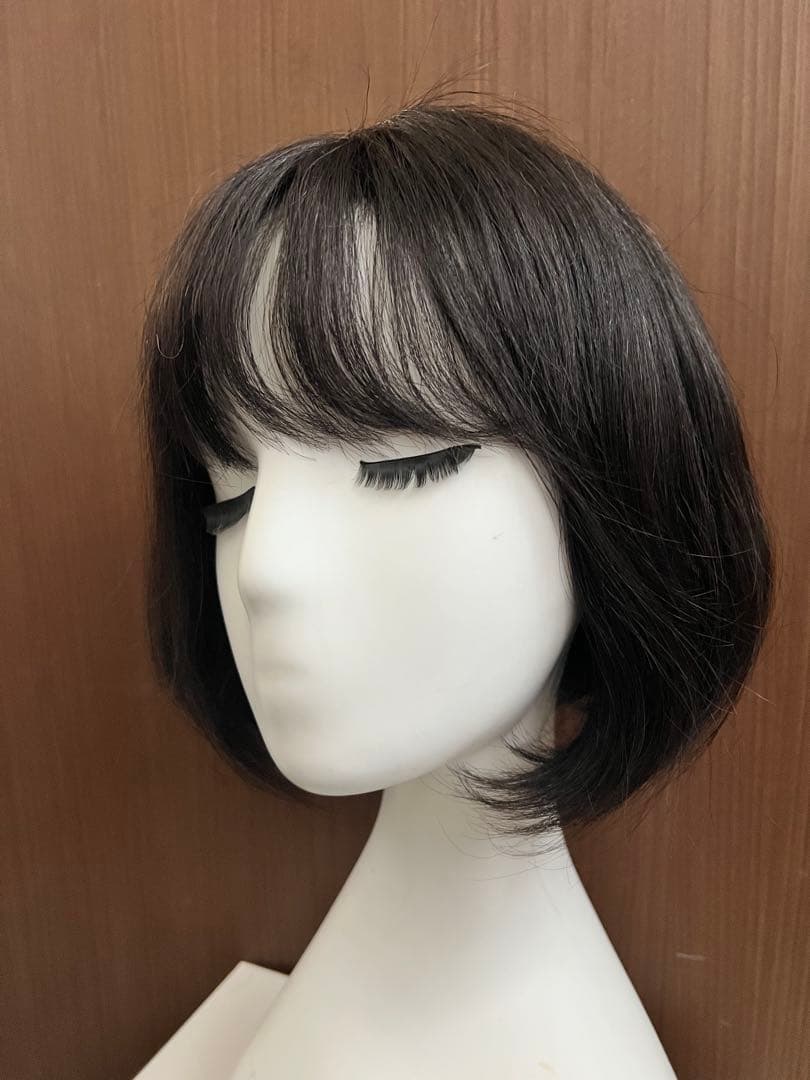 人毛100％☆可愛い ボブ 空気感前髪 ウィッグ かつら GK33